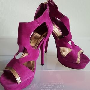 Bakers Purple/Gold Heels